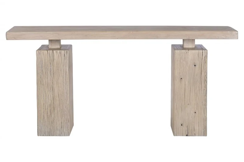 CONSOLA OLMO MACIZO 183X38X85 NATURAL