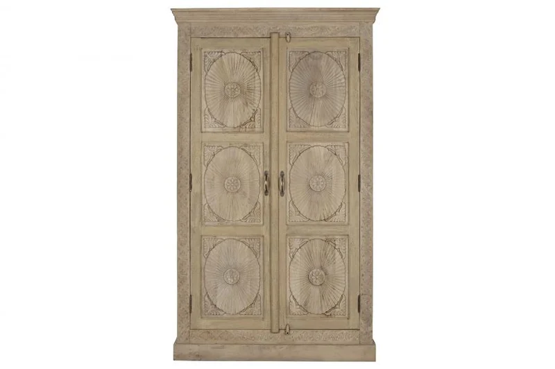 ARMARIO MANGO 125X43X214 TALLADO NATURAL