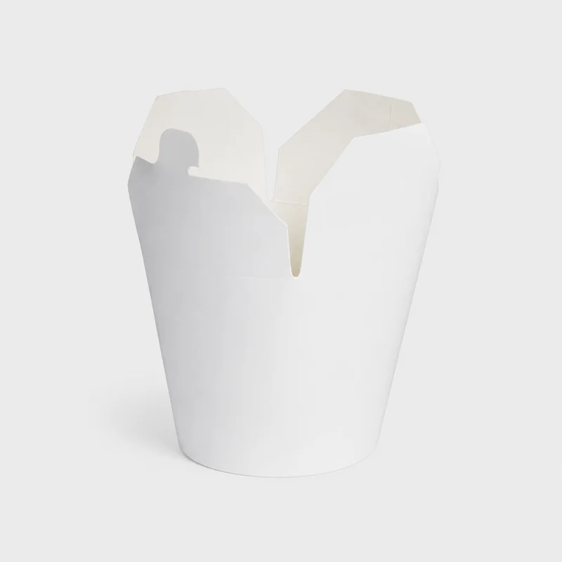 Caja plegable Noodle blanca. 10.5 x 9 x 12 cm. 950 ml - 500 Uds.