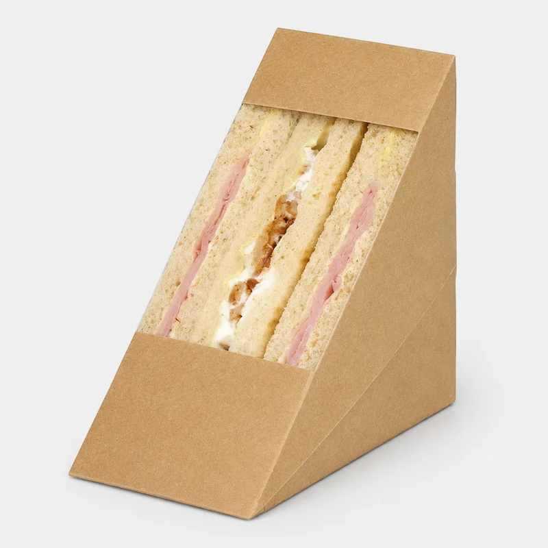 Envase triangular para sandwich. 7.2 x 12.3 x 12.3 cm - 500 Uds.