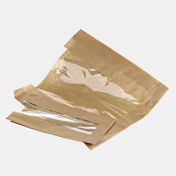 Bolsa kraft con ventana. Varias medidas - 1000 Uds.