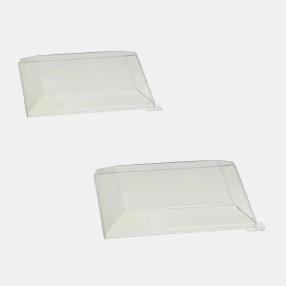 Tapa de PET para bandeja Samourai. 39 x 28 x 4,5 cm - 50 Uds.