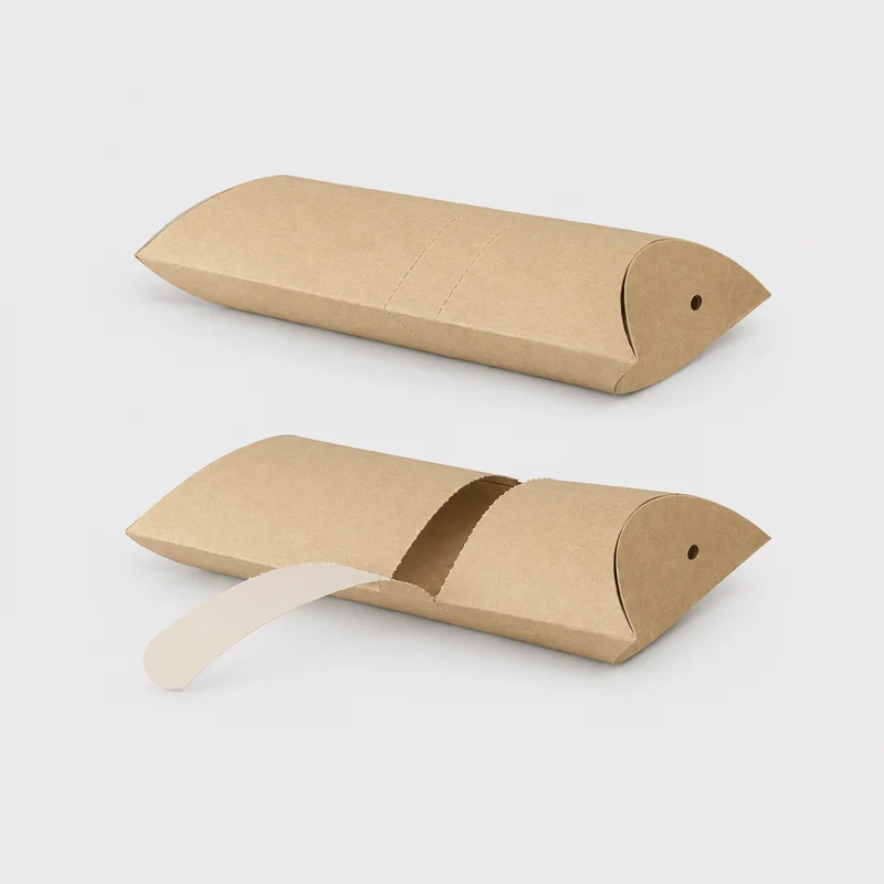 Envase de cartón kraft para crepes. 10 x 4.5 x 16 cm - 600 Uds.