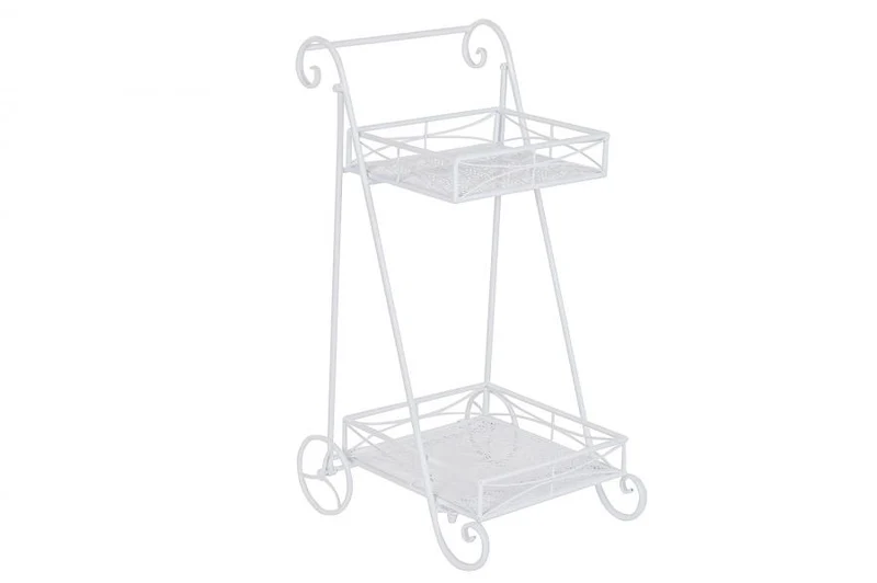 CAMARERA HIERRO 43X38X76 HOJAS BLANCO