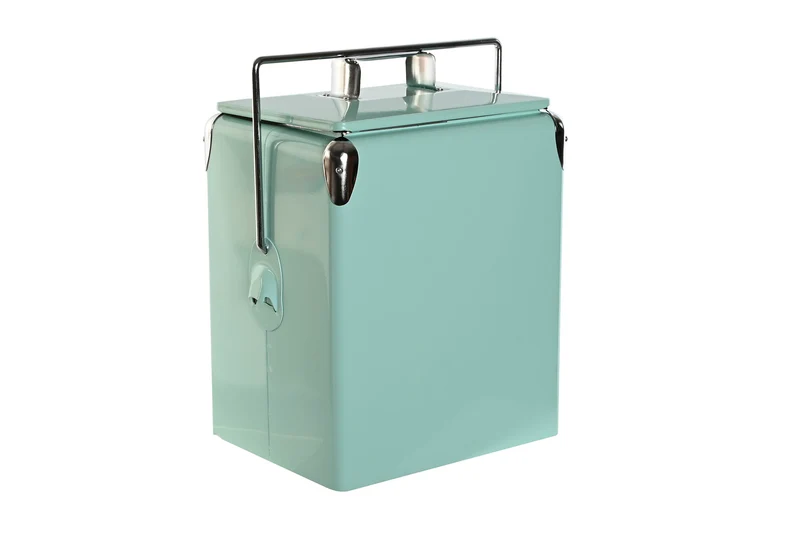 NEVERA METAL PVC 32X24X43 17 LITROS AZUL CELESTE