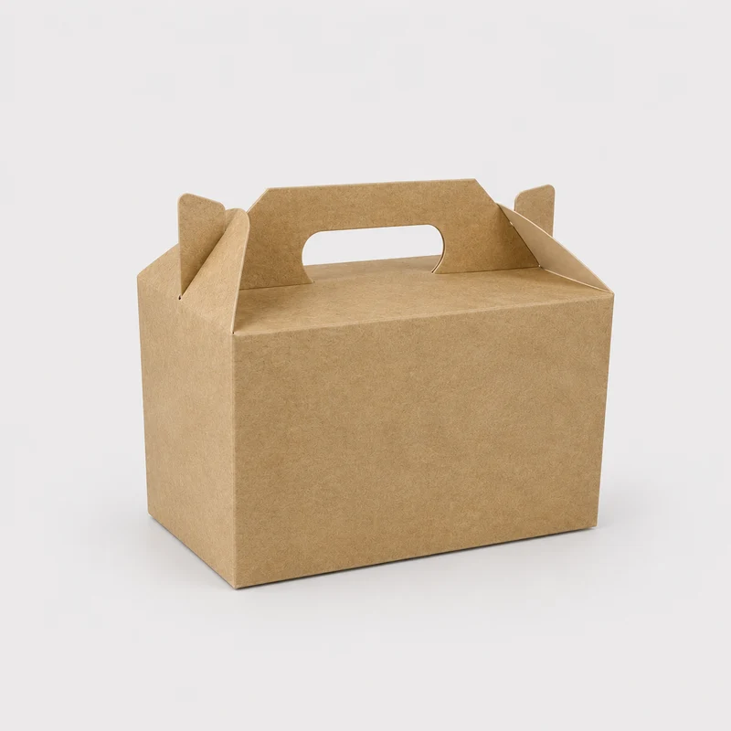 Caja de cartón kraft para picnic. 15 x 22 x 14 cm - 100 Uds.