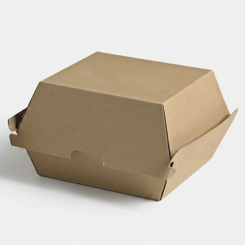 Caja hamburguesa kraft. 15 x 13.5 x 8 cm - 500 uds