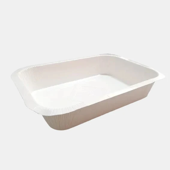 Moldes de horneado celulosa + PET blanco. 21,2 x 14,2 x 4 cm. 900 ml - 400 Uds.
