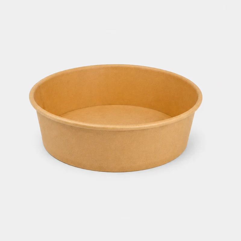 Ensaladera de cartón kraft Buckaty. ø18.5 x 5.1 cm. 880 ml - 360 Uds.