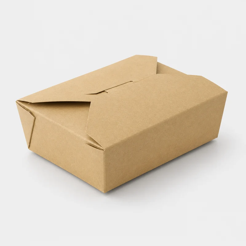 Caja biodegradable de cartón kraft Mini. 12 x 9.8 x 3.5 cm. 236 ml - 500 Uds.