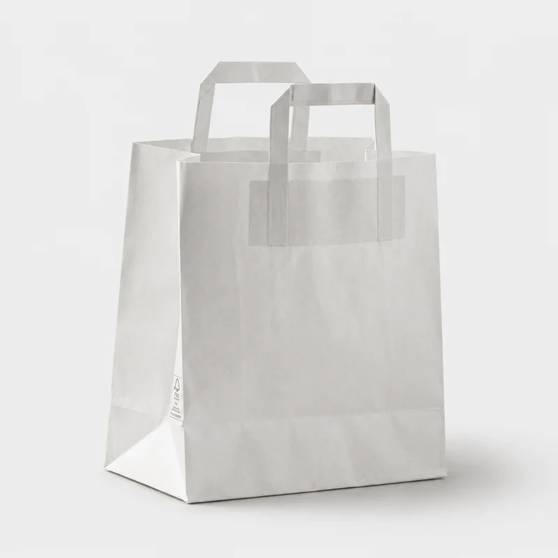 Bolsa blanca asa plana. Varias medidas - 250 Uds.