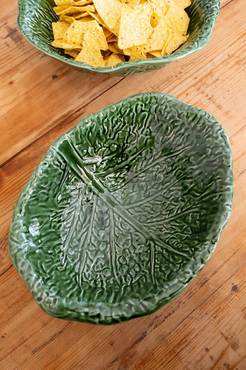 Ensaladera Oval Grande Hoja De Col