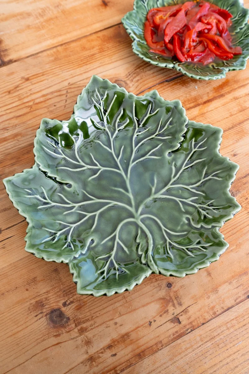 Plato Llano Hoja De Parra