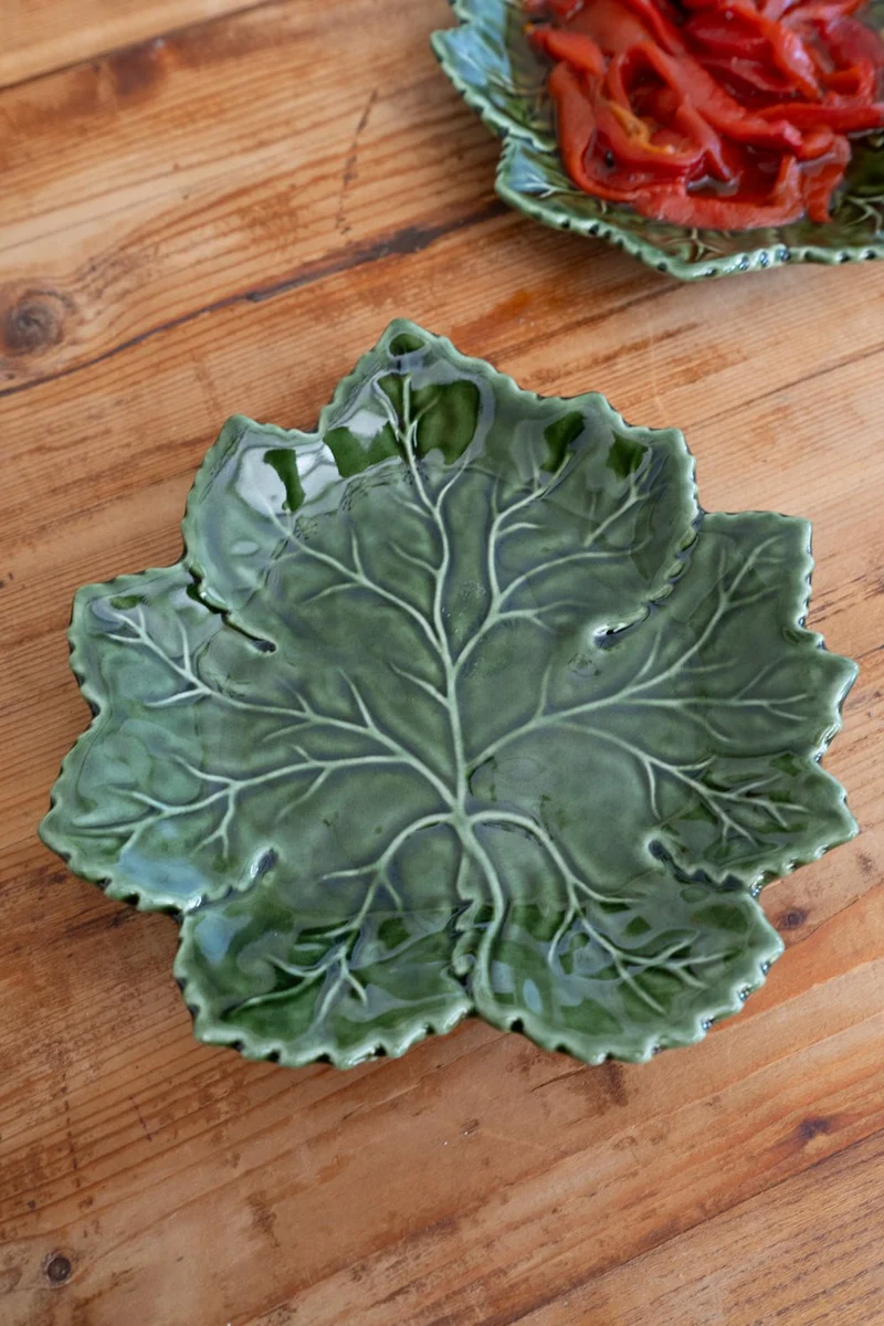Plato De Postre Hoja De Parra