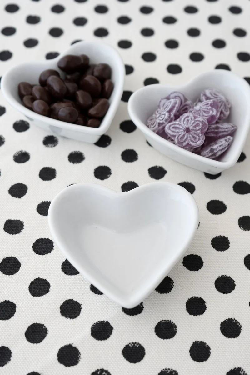 Cuenco Corazón Cerámica Blanca