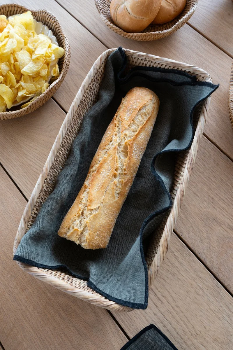 Cesta De Pan De Ratán Grande