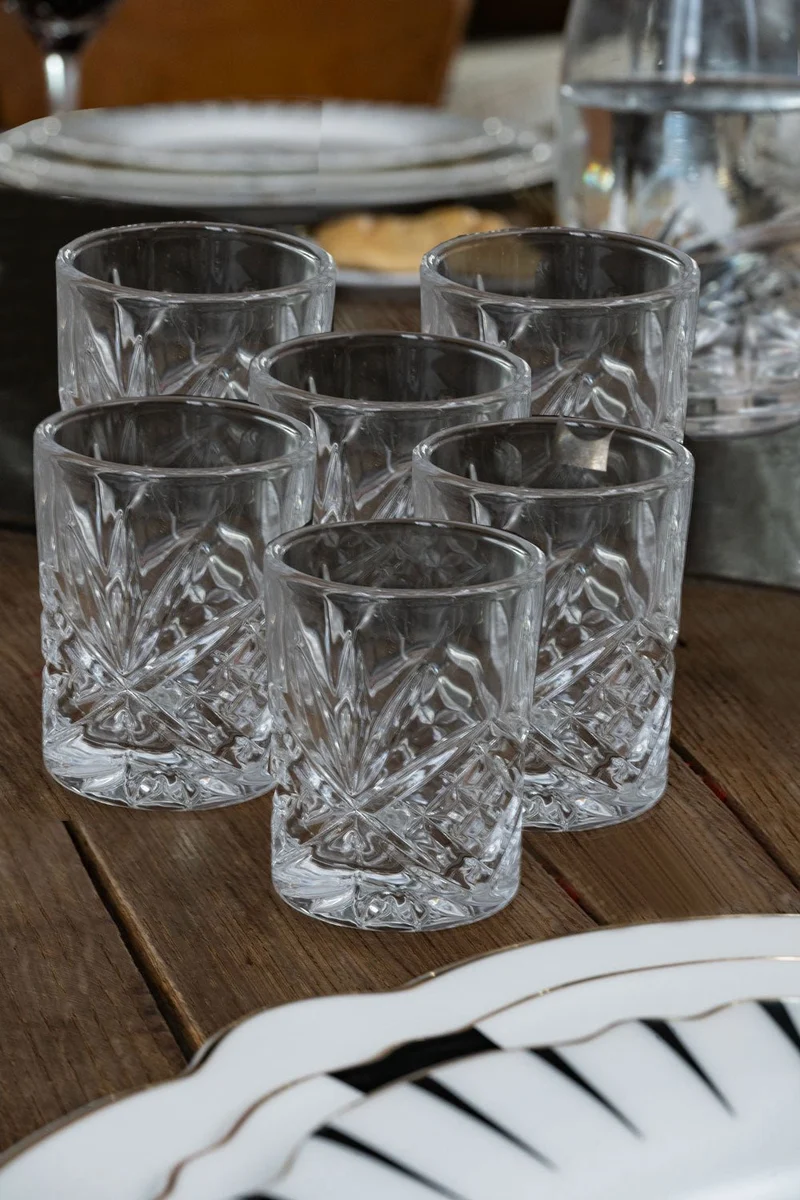 Set 6 Vasos Cristal Minis Espiga