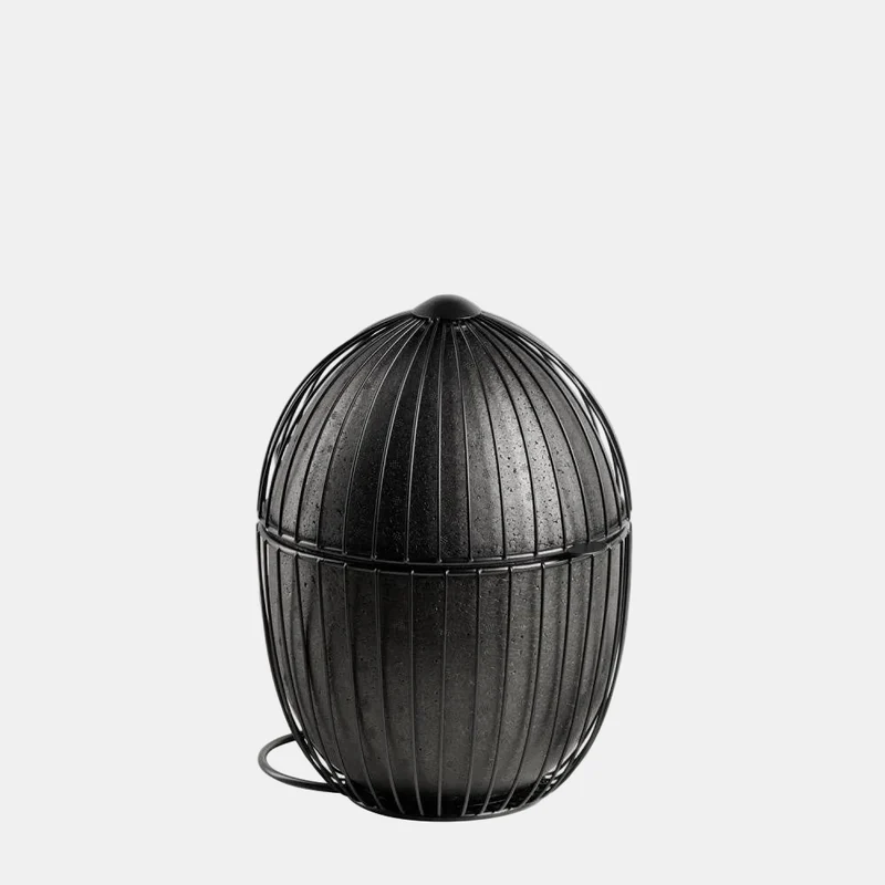 Cesta de huevos negra ø23 x 31 cm