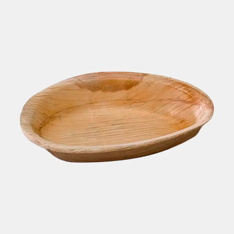 Cuenco forma huevo hoja de palma. 19 x 12 x 2.5 cm. 270 ml - 100 uds.