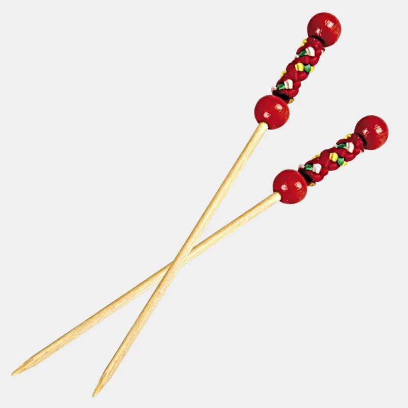 Brochetas perla roja 12 cm - 200 Uds.