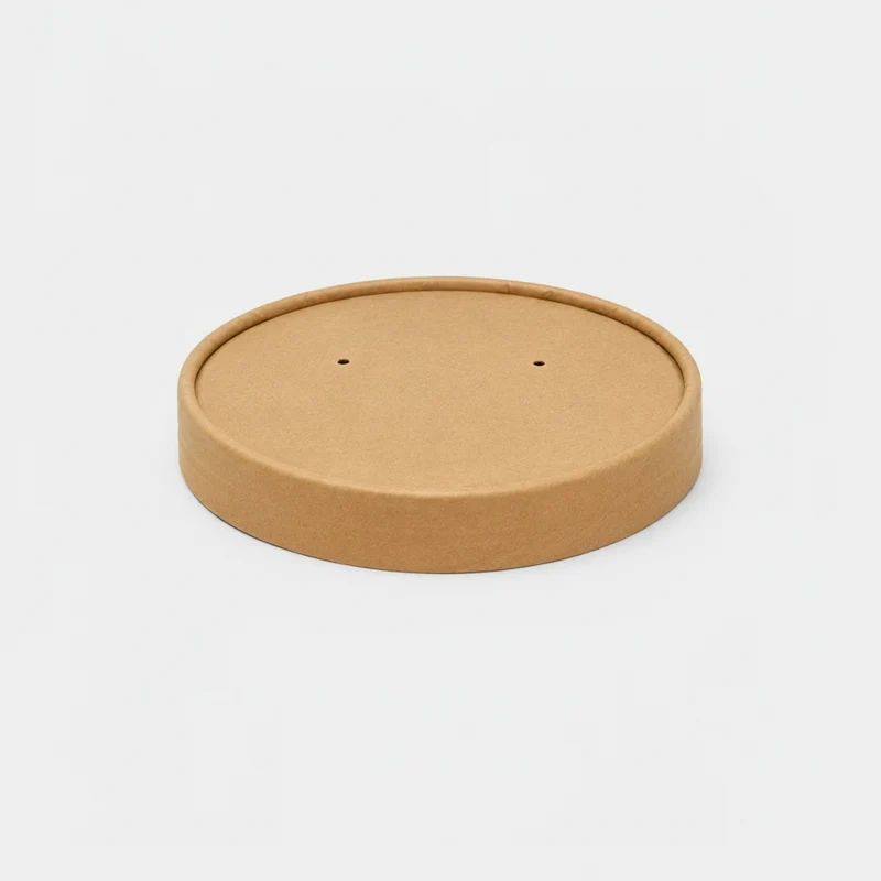 Tapa de cartón kraft para soperas de ø9.9 cm - 500 Uds