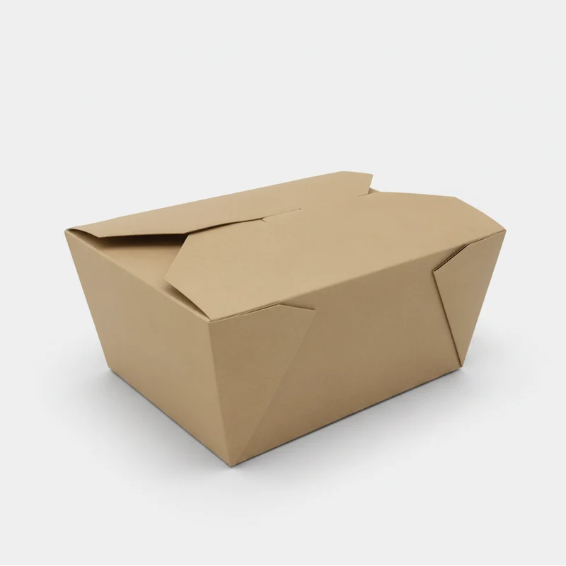 Caja cartón kraft biodegradable. 11.3 x 9 x 6.3 cm. 750 ml - 450 uds
