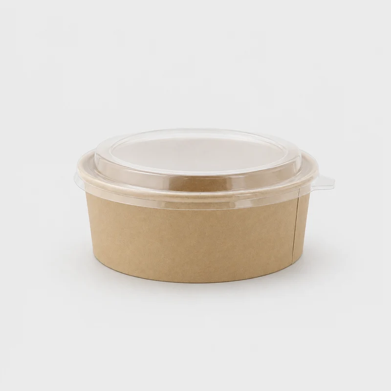 Combo ensaladera cartón kraft con tapa PET. Varias capacidades - 250 Uds.