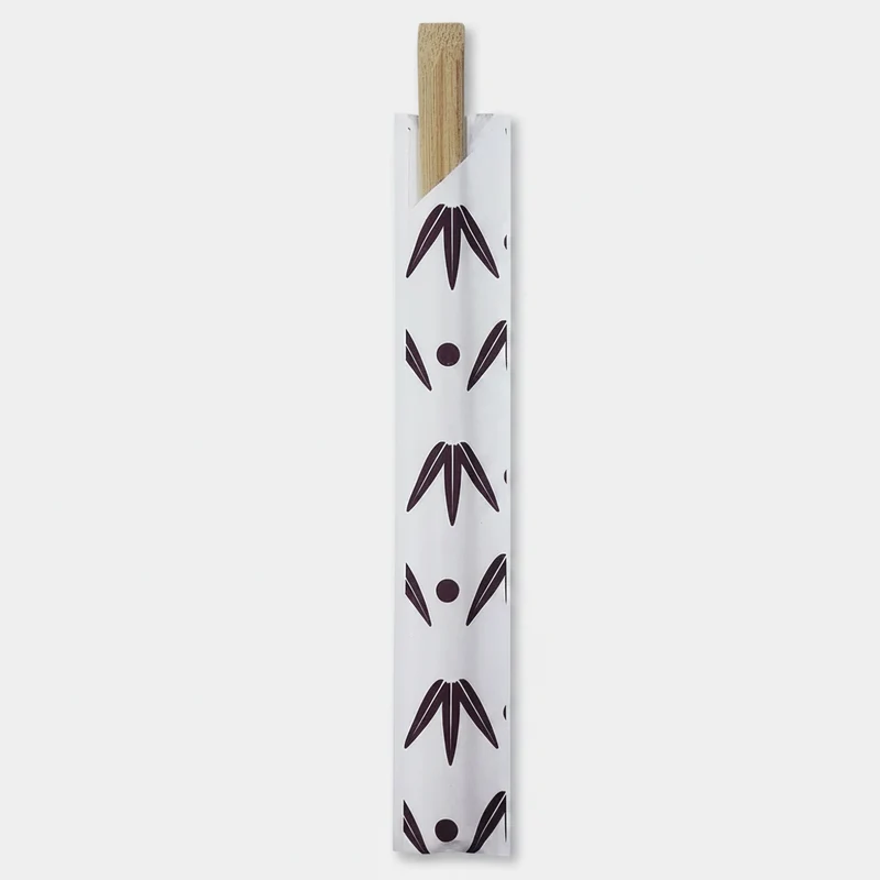 Palillos chinos de bambú envueltos en funda de papel. 21 cm - 2000 Uds
