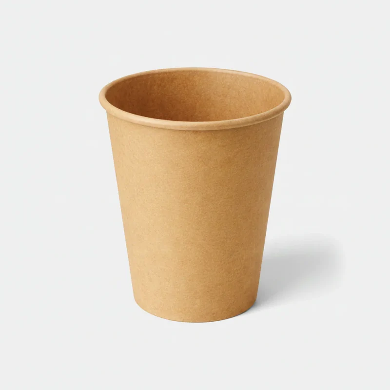 Vaso cartón kraft. 240 ml. 8 Oz - 1000 Uds