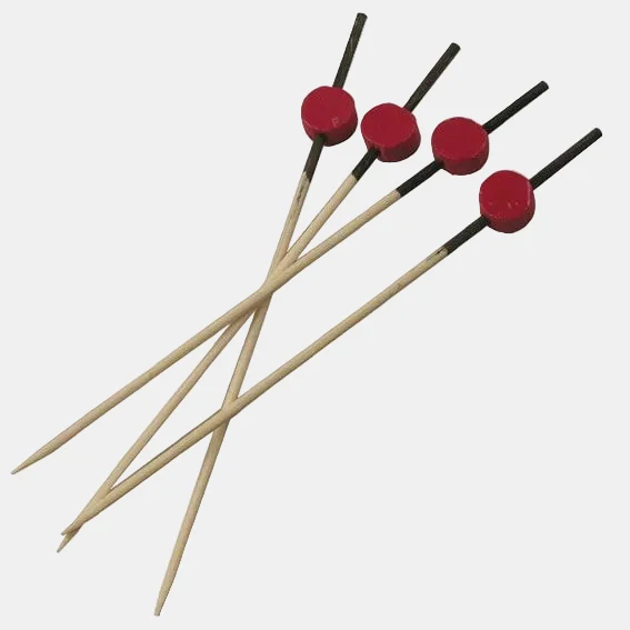 Brochetas roja-negra. 12 cm - 200 Uds.