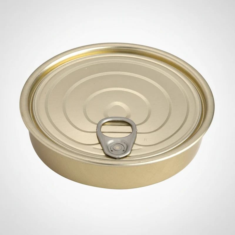 Lata hojalata redonda con tapa dorada. ø12 x 2,2 cm 120 ml - 100 Uds.