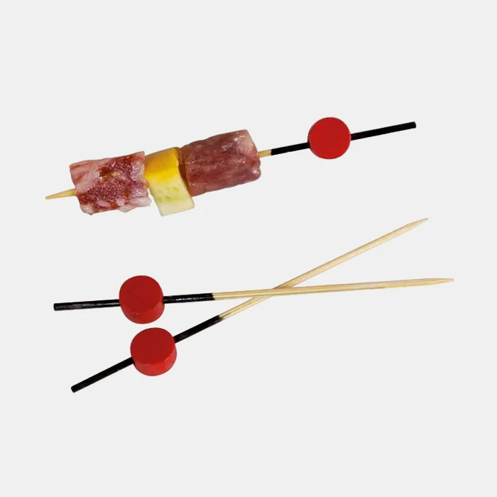 Picks de bambú con cabeza roja - 2000 Uds.