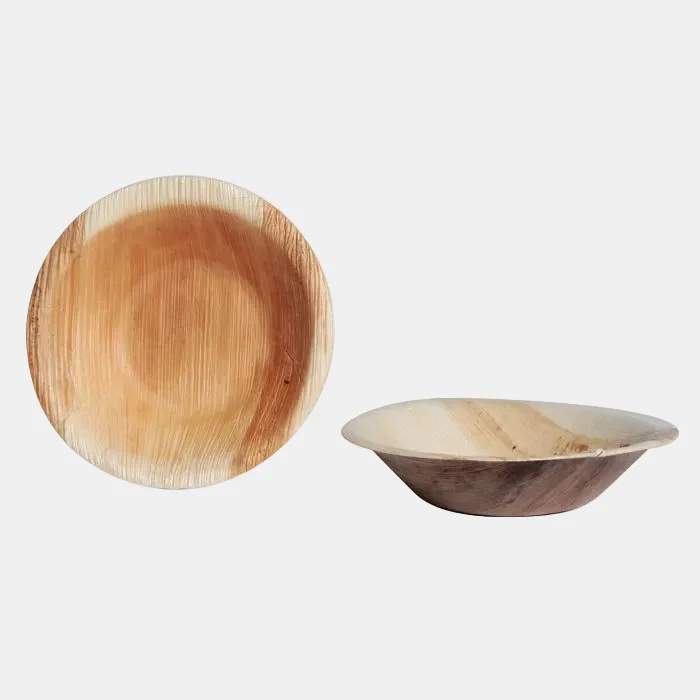 Mini cuenco hoja de palmera Areca. ø12 x 4,5 cm. 200 ml - 100 Uds.