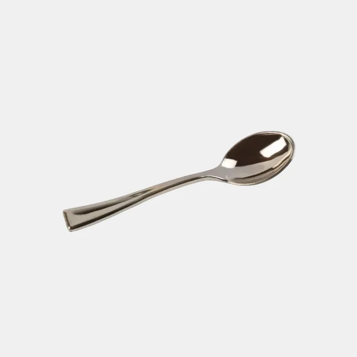 Cuchara para café desechable plateada. 12,9 cm Reflect - 1000 Uds.
