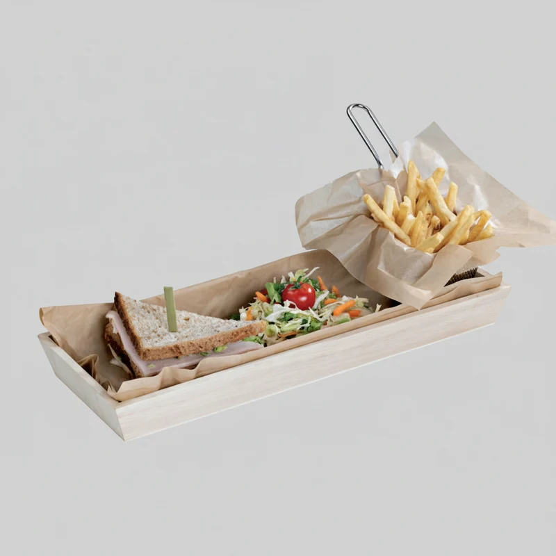 Bandeja madera. 39 x 15 x 4 cm - 10 Uds.