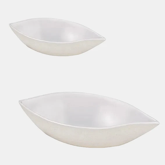 Plato para aperitivo biodegradable de pulpa de caña de azúcar. 11 x 5,2 x 2,5 cm - 300 Uds.