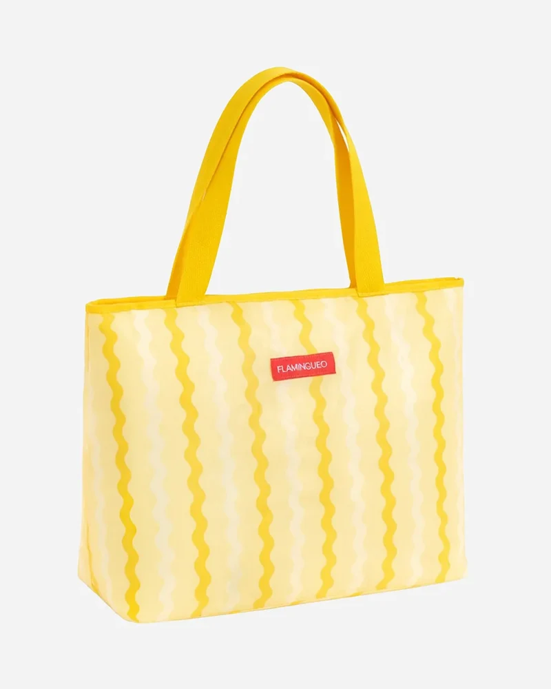 BOLSA NEVERA TERMICA CON ABRIDOR AMARILLA FLAMINGUEO