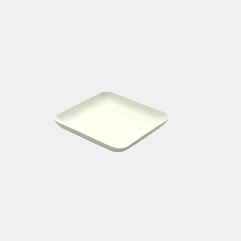 Plato llano cuadrado de caña de azúcar biodegradable. Varias medidas - 480 Uds