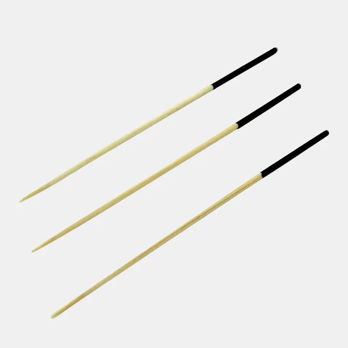 Brocheta bambu con extremo negro 9 cm - 2000 uds.