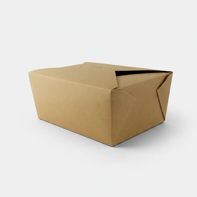 Caja biodegradable de cartón kraft 22.5 x 16.6 x 9.2 cm. 3000 ml - 160 Uds.