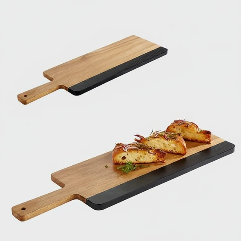 Bandeja madera c/ pizarra. 42 x 18 x 1.5 cm - 1 Ud.