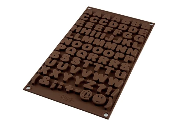 MOLDE SILICONA ABECEDARIO CHOCO