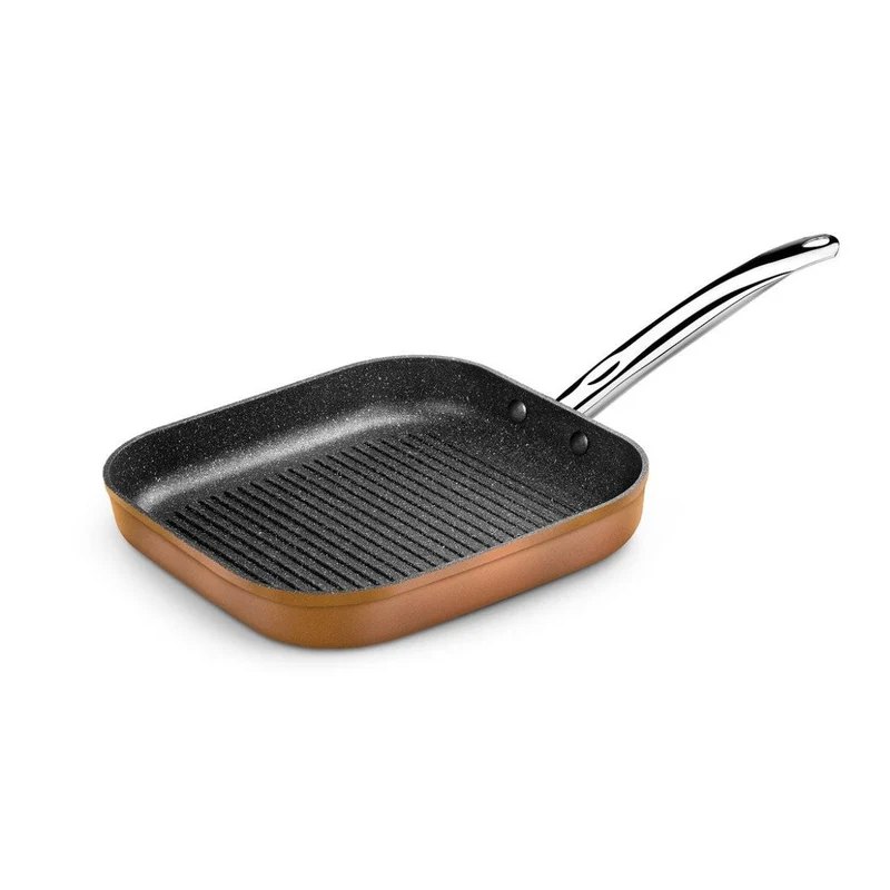 Grill antiadherente con rayas Copper Monix