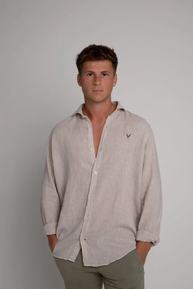 CAMISA LINO 100% CRUDO