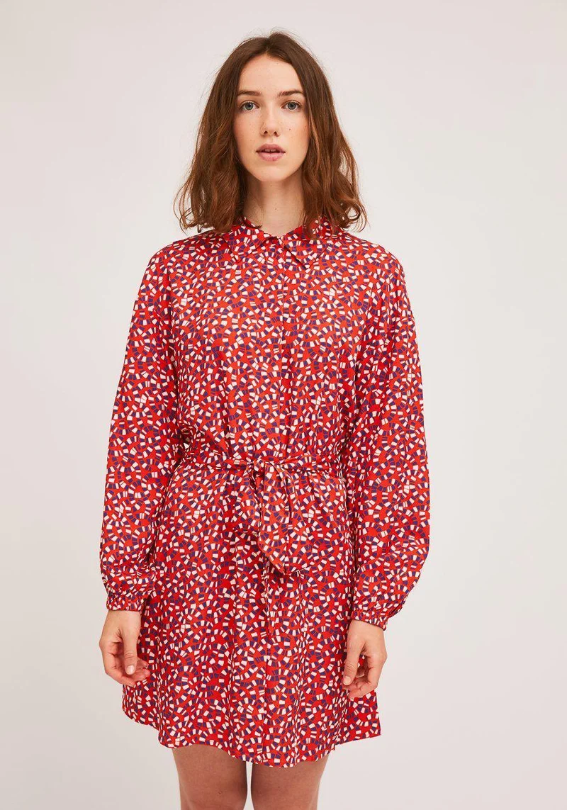 VESTIDO CAMISERO GEOMÉTRICO