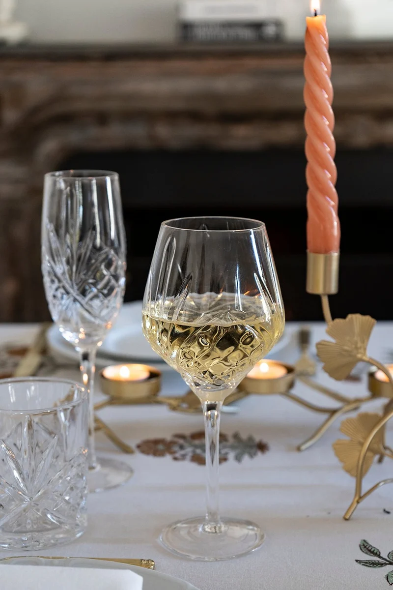 Copa De Vino Ovalada Cristal Espiga