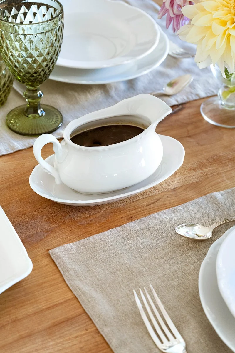 Salsera Blanca Con Relieve Co