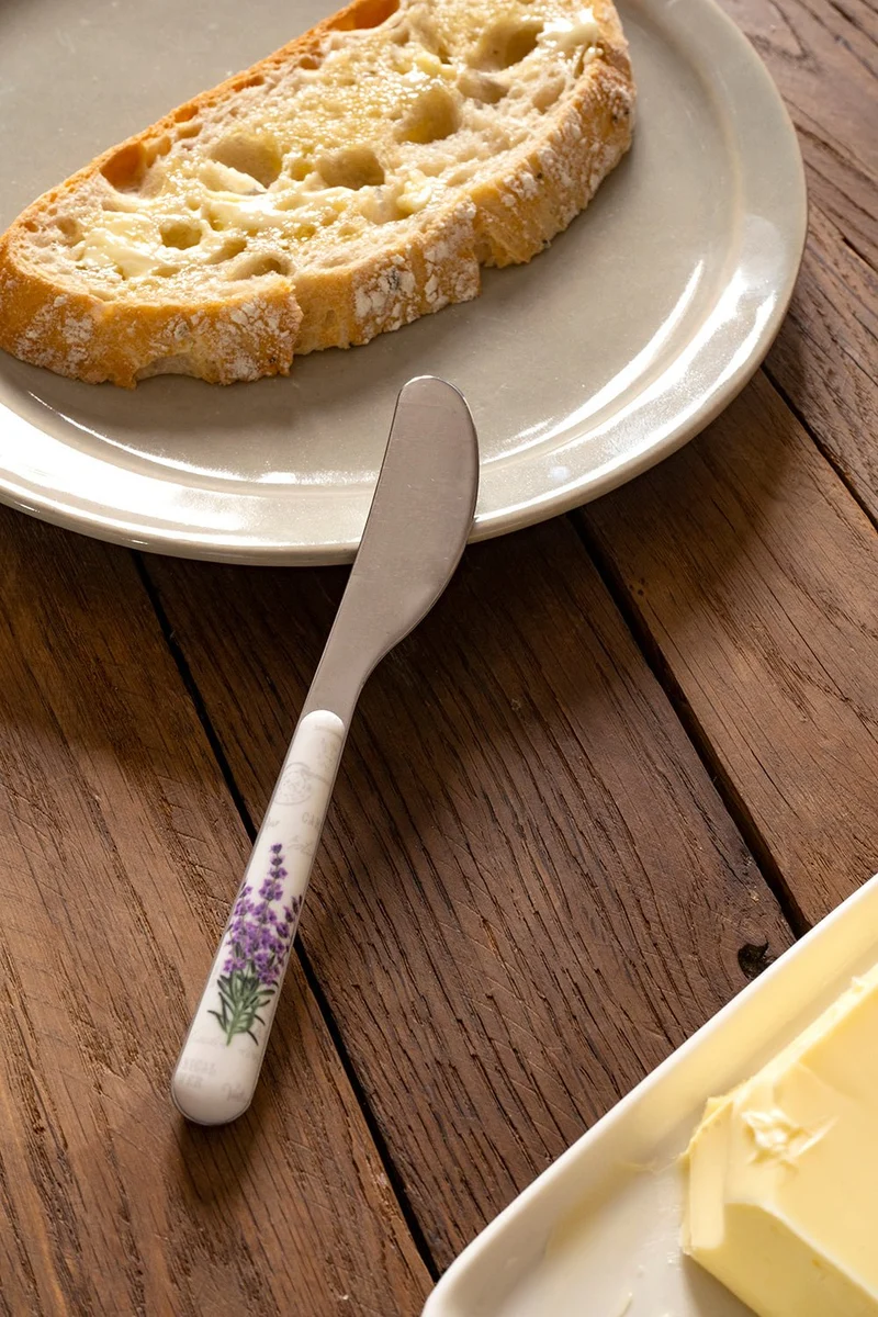 Cuchillo Con Diseño De Flor De Lavanda