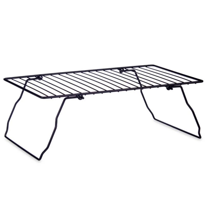 SOPORTE NEGRO METAL ESTANTERIA PLEGABLE