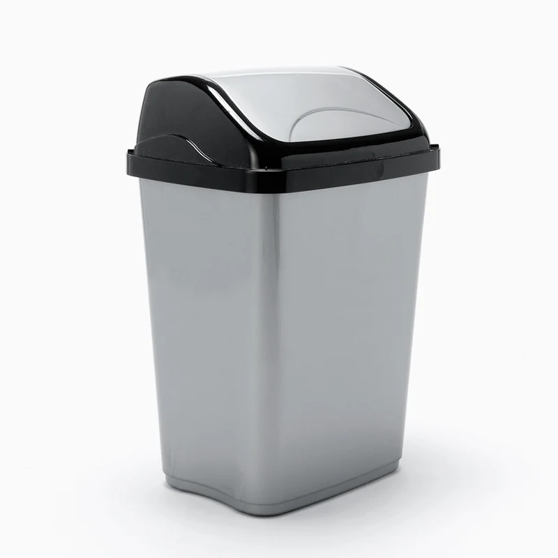 Balde do Lixo SILVER Cinza 26L
